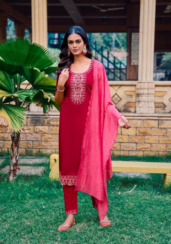 Vaniska Fiza Vol 4 Roman Silk Kurti Bottom With Dupatta Catalog Collection Wholesale Supplier - Image 5
