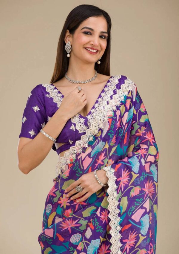 Bt 404 Beautiful Digital Printed Stylish Georgette Saree Catalog Collection Wholesale Supplier