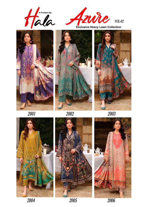 Hala Azure Vol 2 Cotton Printed Pakistani Dress Material Collection - Image 5