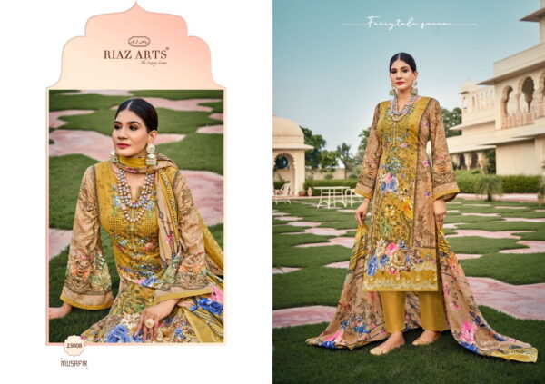 Riaz Arts Musafir Vol 15 Lawn Digital Printed Dress Material Collection Catalog - Image 2