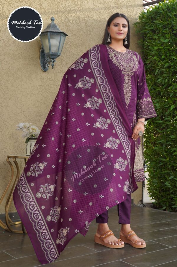 Mehboob Tex 1403 Cotton Dupatta Pakistani Salwar Suits Catalog Collection - Image 2