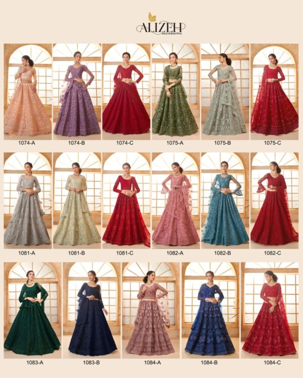 Alizeh Bridal Heritage Vol 3 Color Saga Designer Lehenga Choli Wholesale Collection - Image 12