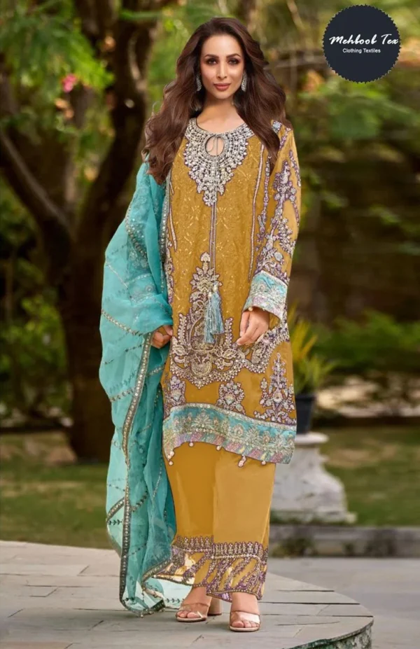 Mehboob Tex 1472 Organza Pakistani Salwar Suit Collection Catalog Wholesale