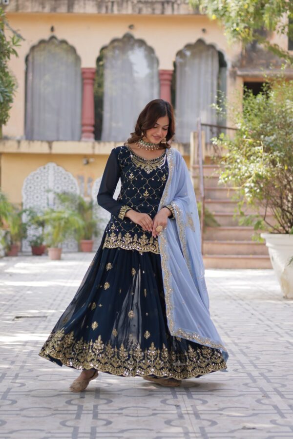 Luna Vol 13 Designer Embroidered Georgette Suits Collection Wholesale Catalog - Image 3