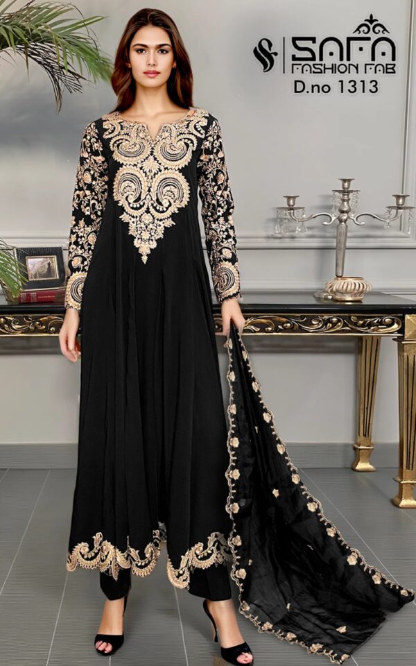 Safa Fashion Fab 1313 Light Colours Ready Made Pakistani Suit Wholesale Catalog - Image 6