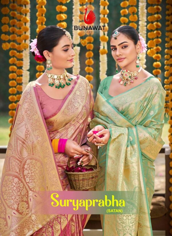 Bunawat Suryaprabha Wedding Wear Satin Silk Saree Collection