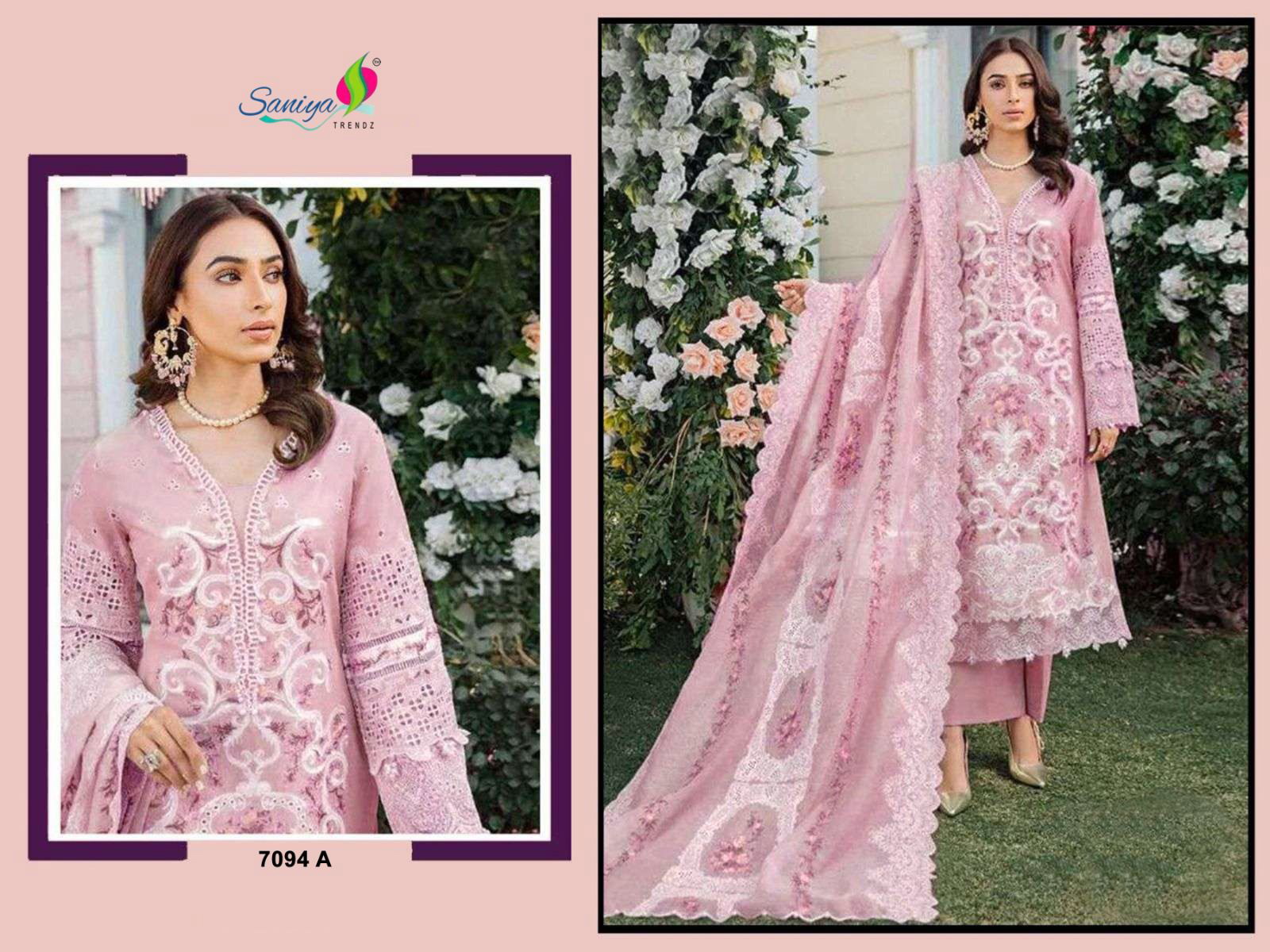 Saniya 7094 Cotton Pakistani Salwar Kameez Catalog Wholesale Collection - Image 4