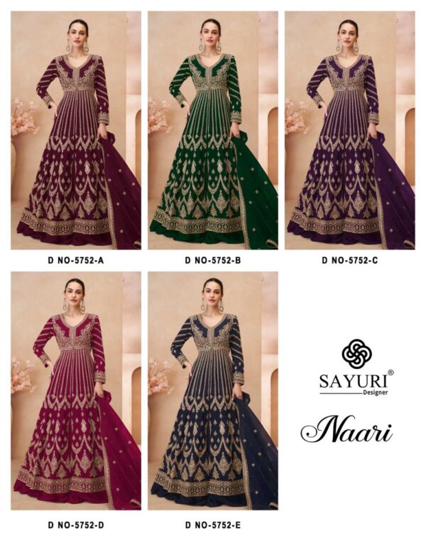 Sayuri Naari Chinon Silk Designer Salwar Suit Catalog Collection Wholesale - Image 5