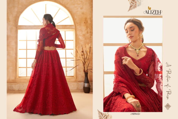 Alizeh Bridal Heritage Vol 3 Color Saga Designer Lehenga Choli Wholesale Collection - Image 13