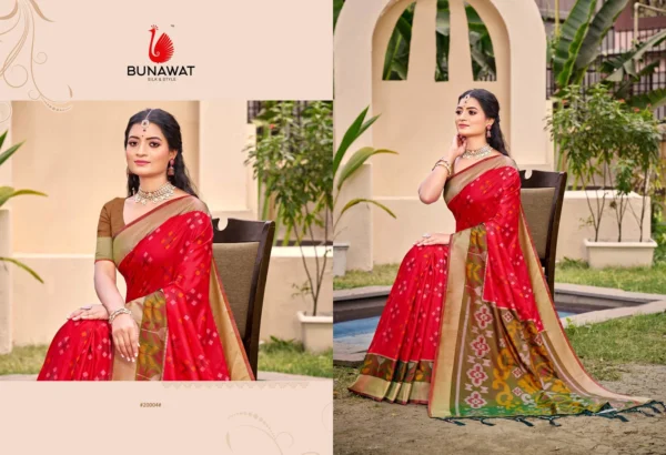 Bunawat Pochampalli Silk Vol 2 Festive Wear Silk Saree Catalog Collection - Image 6