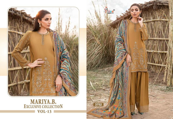 Shree Mariya B Exclusive Collection Vol 13 Chiffon Dupatta Salwar Suit Catalog Wholesale Collection - Image 6