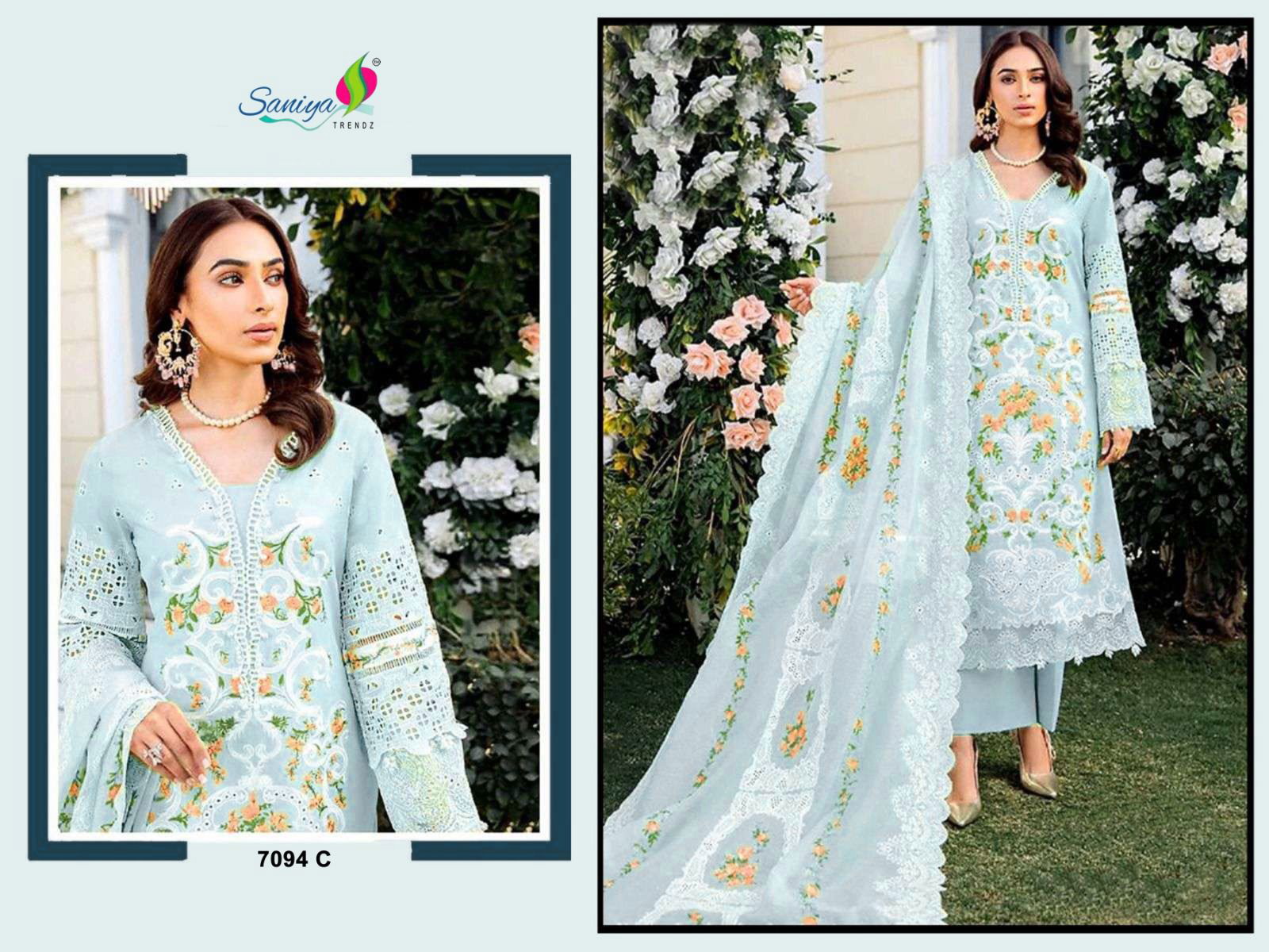 Saniya 7094 Cotton Pakistani Salwar Kameez Catalog Wholesale Collection - Image 5