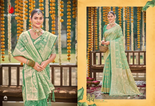 Bunawat Suryaprabha Wedding Wear Satin Silk Saree Collection - Image 5