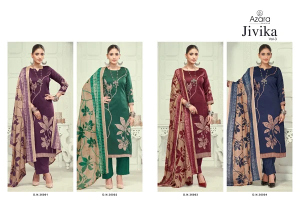 Radhika Azara Jivika Vol 3 Cotton Printed Dress Material Collection - Image 6