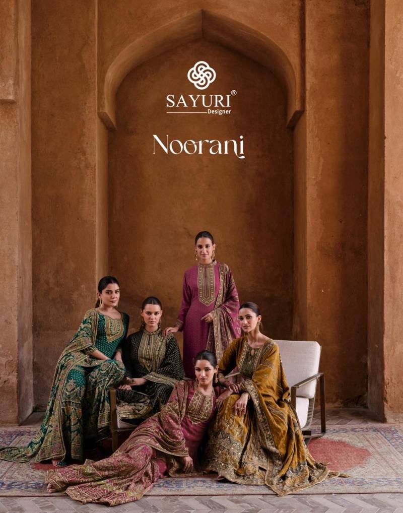 Sayuri Noorani Crepe Silk Designer Salwar Kameez Catalog Collection