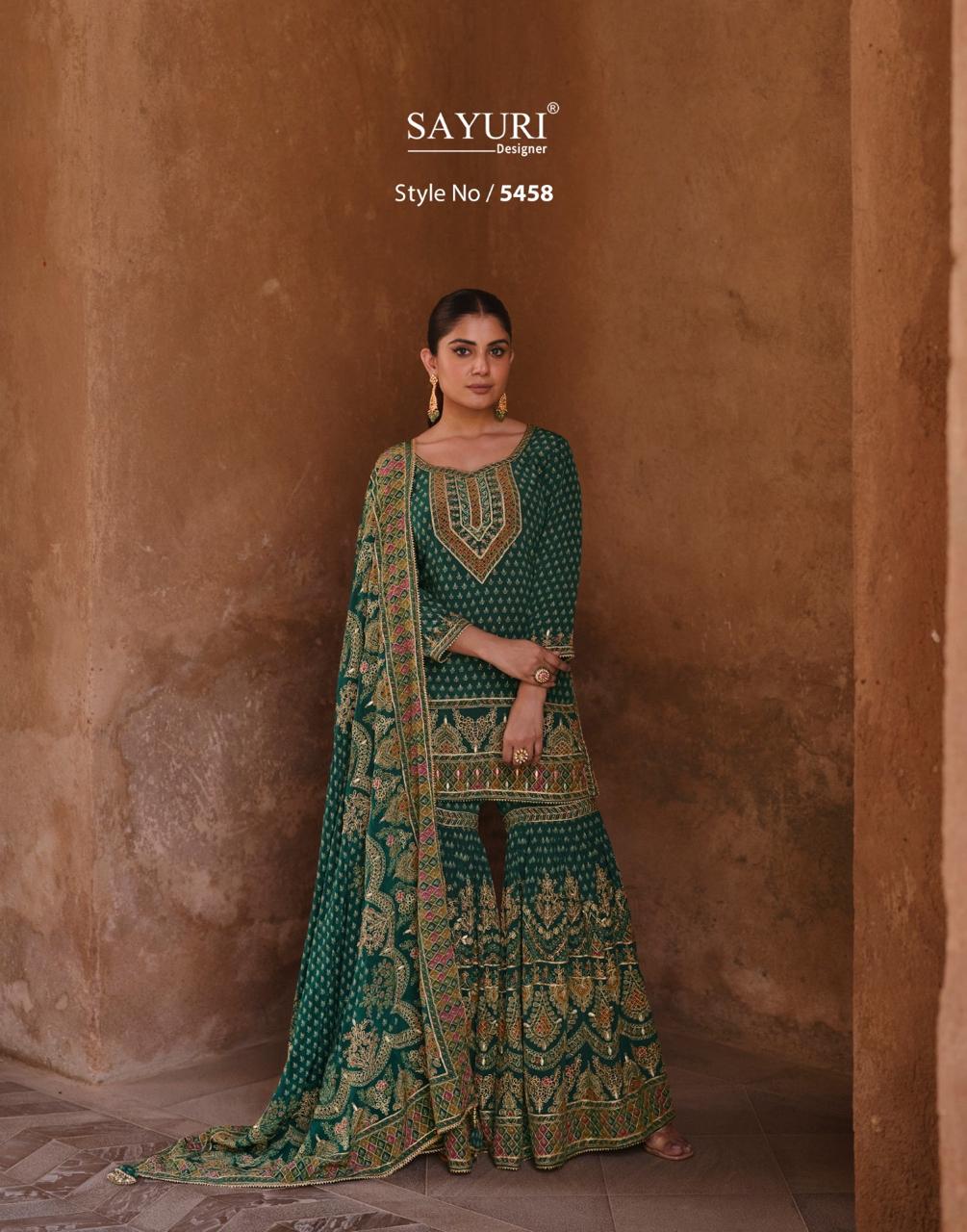 Sayuri Noorani Crepe Silk Designer Salwar Kameez Catalog Collection - Image 3