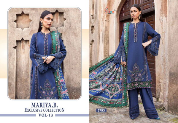 Shree Mariya B Exclusive Collection Vol 13 Chiffon Dupatta Salwar Suit Catalog Wholesale Collection - Image 5