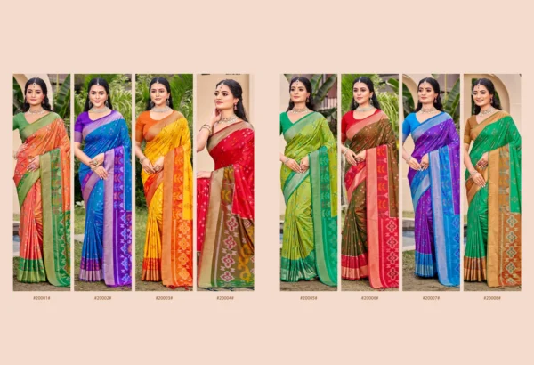 Bunawat Pochampalli Silk Vol 2 Festive Wear Silk Saree Catalog Collection - Image 10