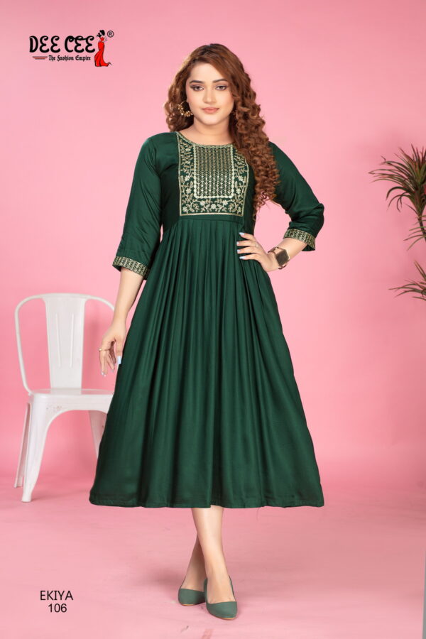 Deecee Ekiya Fancy Gaji Silk Anarkali Kurti Catalog Collection - Image 8