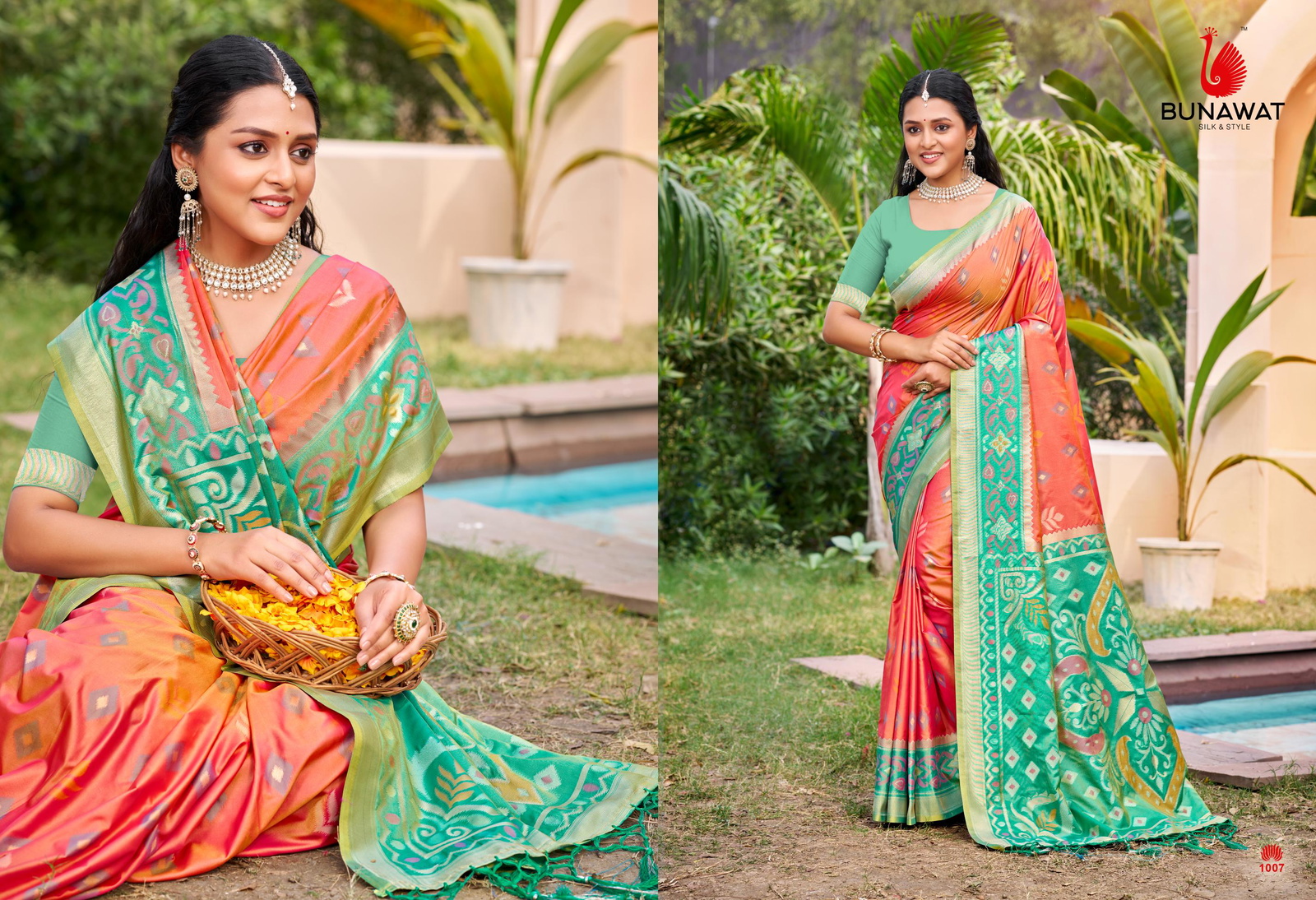 Bunawat Pochampalli Silk Vol 4 Silk Sarees Catalog Collection Wholesale - Image 2