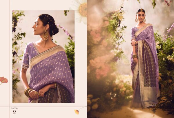 Kimora Sindhuri Khawaish Banarasi Embroidered Designer Saree Catalog Collection - Image 4