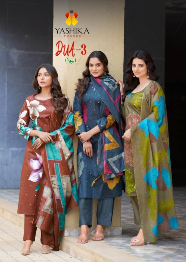 Yashika Dua 3 Cotton Digital Printed Dress Material Catalog Collection Wholesale Supplier