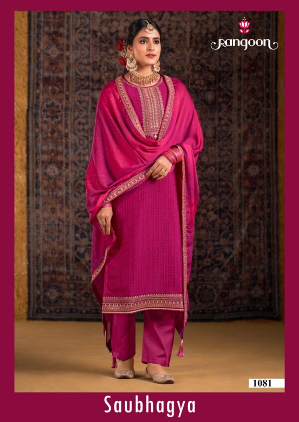 Rangoon Saubhagya Silk Kurti Bottom With Dupatta Catalog Collection Wholesale Supplier - Image 2