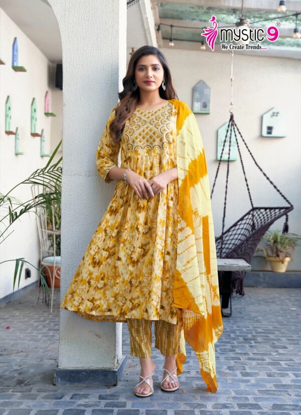 Mystic 9 Shanaya Vol 7 Rayon Kurti Bottom With Dupatta Catalog Collection Wholesale Exporter - Image 5