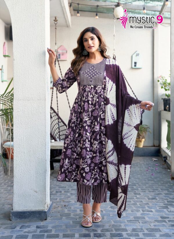 Mystic 9 Shanaya Vol 7 Rayon Kurti Bottom With Dupatta Catalog Collection Wholesale Exporter - Image 2