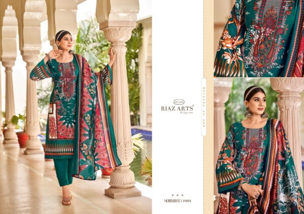Riaz Arts Mohabbat Karachi Lawn Digital Printed Dress Material Catalog Collection Wholesale Supplier - Image 4