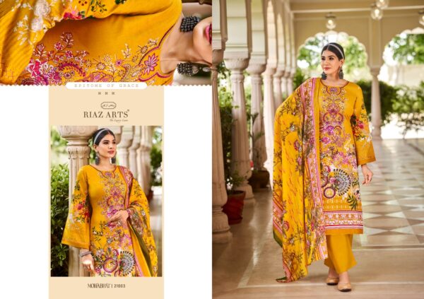 Riaz Arts Mohabbat Karachi Lawn Digital Printed Dress Material Catalog Collection Wholesale Supplier - Image 7