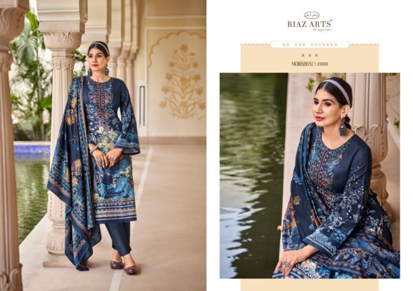 Riaz Arts Mohabbat Karachi Lawn Digital Printed Dress Material Catalog Collection Wholesale Supplier - Image 8
