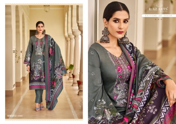 Riaz Arts Mohabbat Karachi Lawn Digital Printed Dress Material Catalog Collection Wholesale Supplier - Image 9