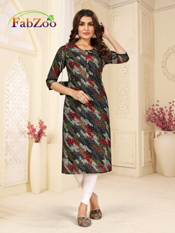 Fabzoo Set Wise Kurti 3 Printed Kurti Catalog Collection Wholesale Supplier - Image 2