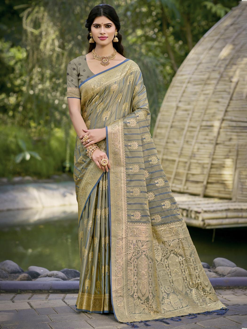 Bunawat Pitambari Festive Wear Satin Silk Saree Catalog Collection Dealer - Image 5
