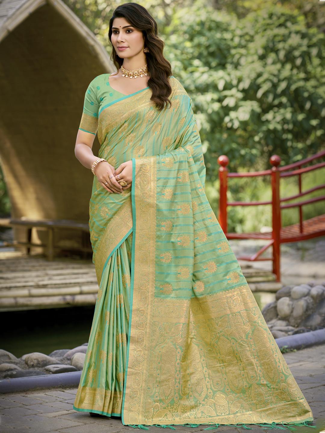 Bunawat Pitambari Festive Wear Satin Silk Saree Catalog Collection Dealer - Image 7