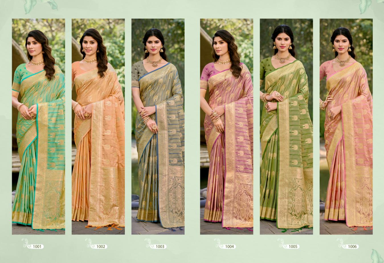 Bunawat Pitambari Festive Wear Satin Silk Saree Catalog Collection Dealer - Image 8
