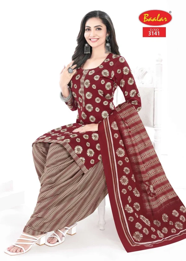 Baalar Zaara Patiyala Vol 31 Printed Cotton Beautiful Dress Material Catalog Collection Wholesale