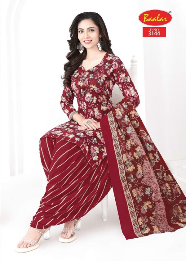 Baalar Zaara Patiyala Vol 31 Printed Cotton Beautiful Dress Material Catalog Collection Wholesale - Image 7