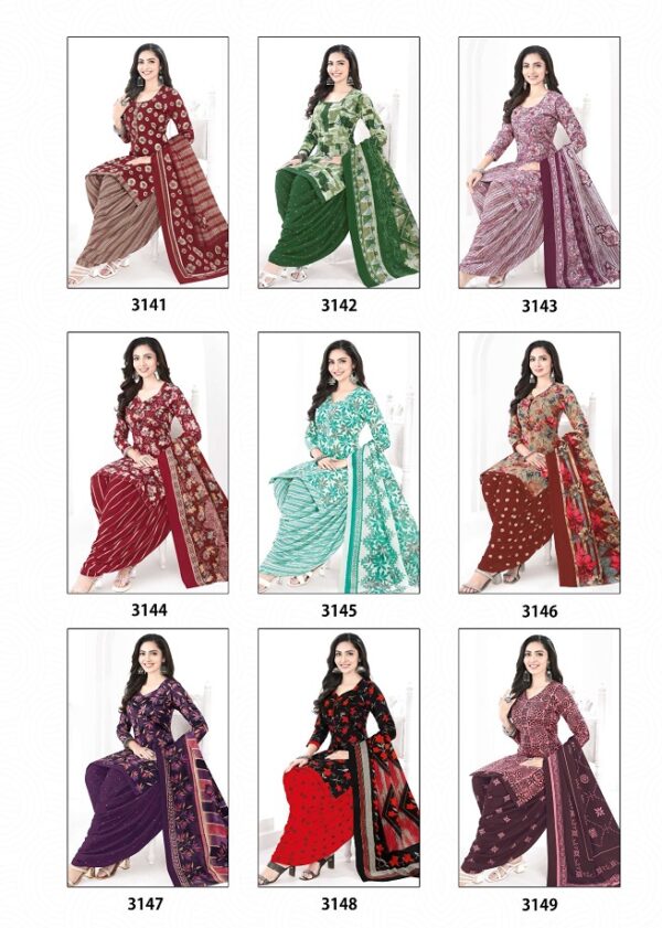 Baalar Zaara Patiyala Vol 31 Printed Cotton Beautiful Dress Material Catalog Collection Wholesale - Image 9