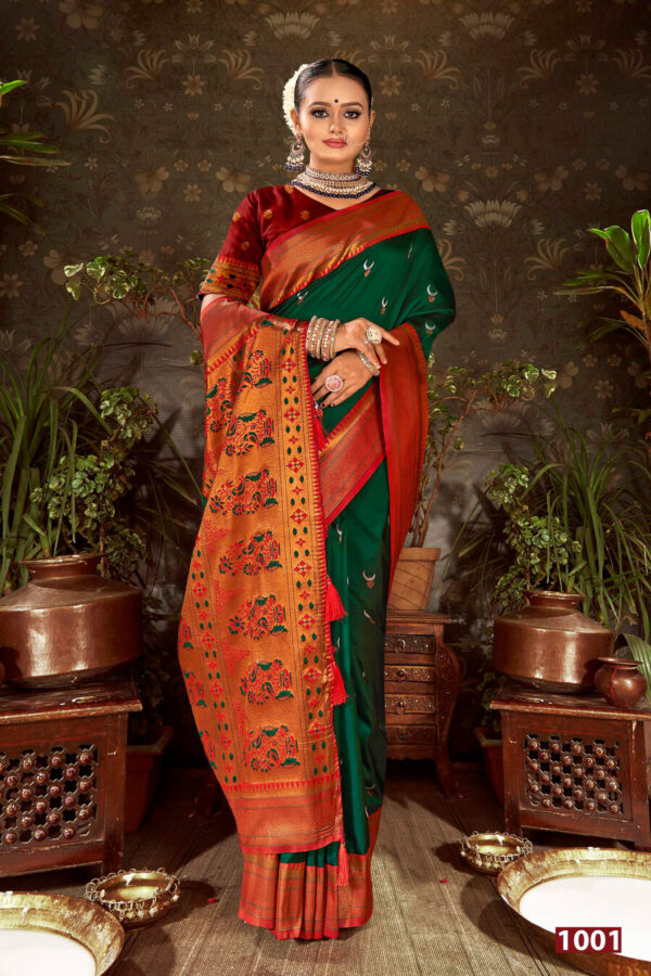 Saroj Jhumka Chand Saroski Beautiful Silk Saree Catalog Collection Wholesale - Image 2