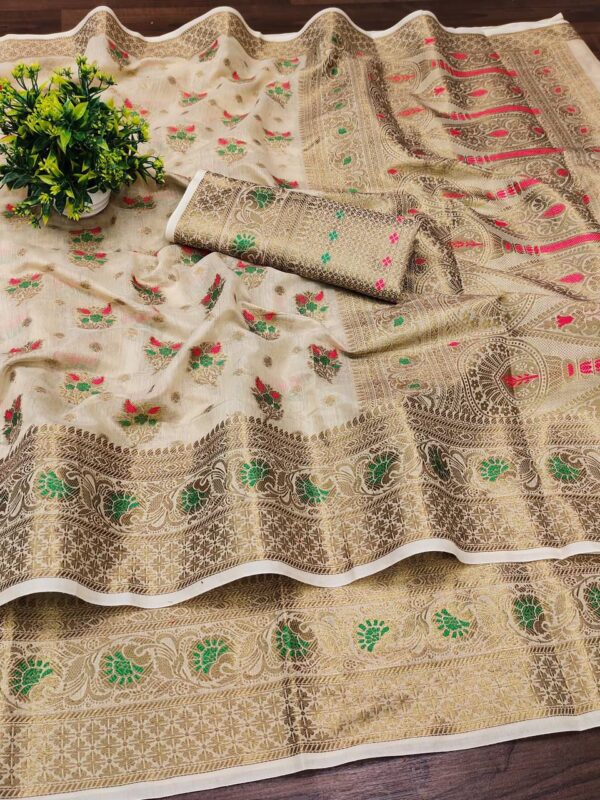 Nx 149 Soft Cotton With Meenakari Weaving Border Saree Catalog Collection Exporter - Image 6