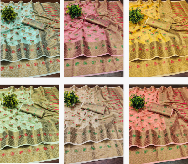 Nx 149 Soft Cotton With Meenakari Weaving Border Saree Catalog Collection Exporter - Image 8