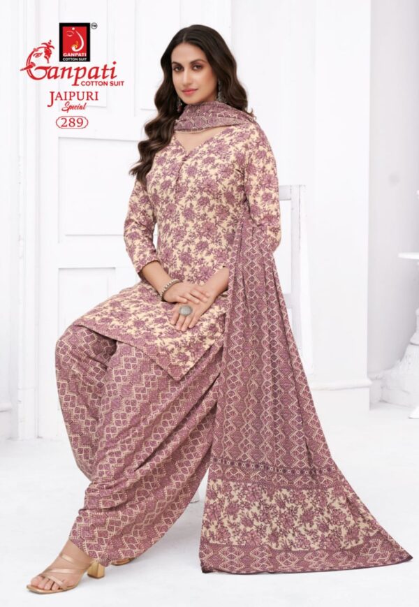 Ganpati Jaipuri Patiyala Vol 13 Cotton Dress Material Catalog Collection - Image 10