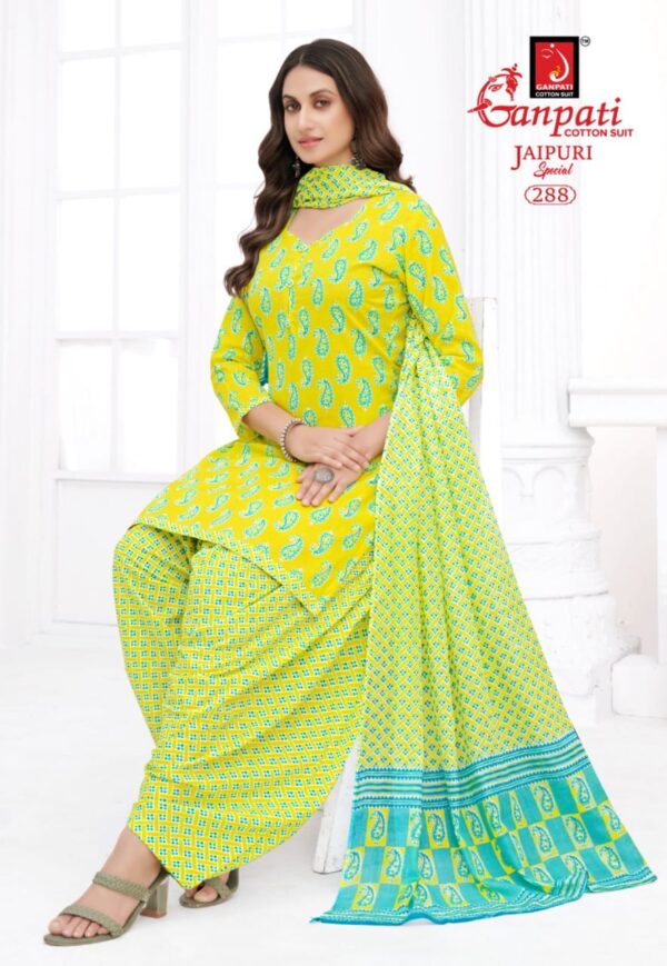 Ganpati Jaipuri Patiyala Vol 13 Cotton Dress Material Catalog Collection - Image 11