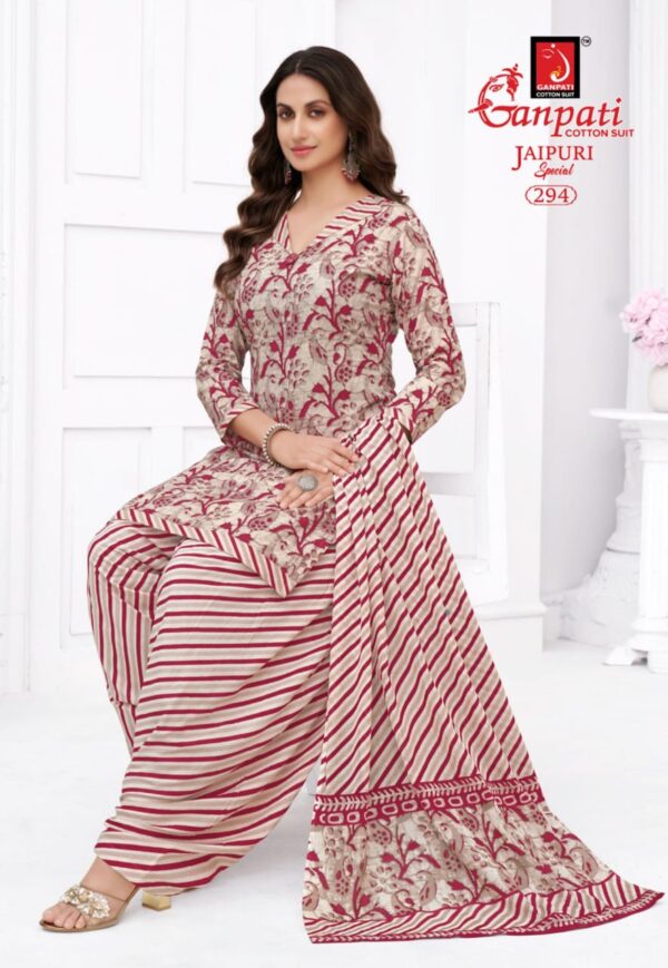 Ganpati Jaipuri Patiyala Vol 13 Cotton Dress Material Catalog Collection - Image 2