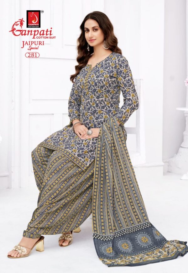 Ganpati Jaipuri Patiyala Vol 13 Cotton Dress Material Catalog Collection - Image 12