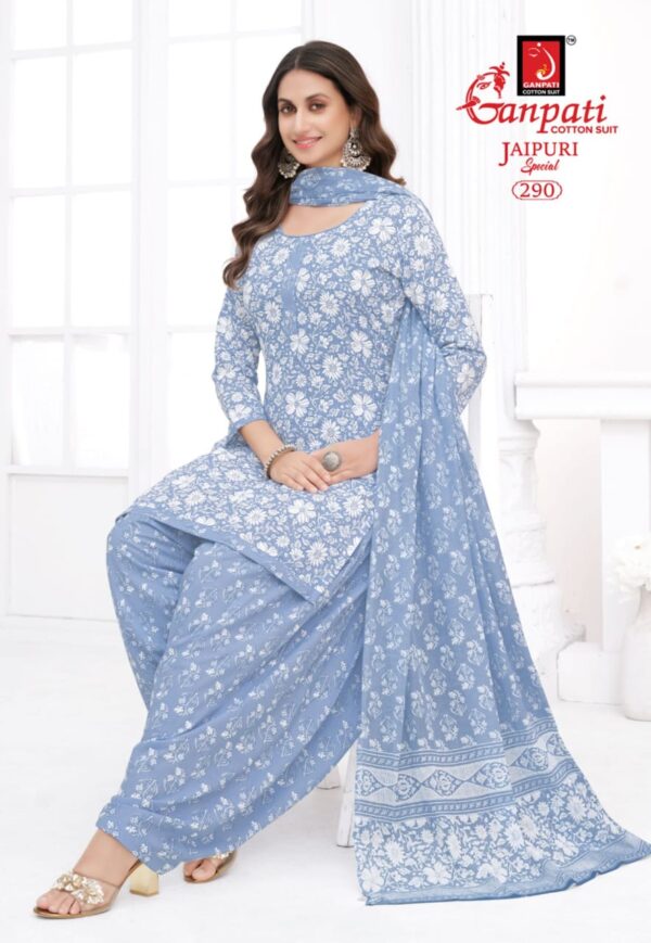 Ganpati Jaipuri Patiyala Vol 13 Cotton Dress Material Catalog Collection - Image 5