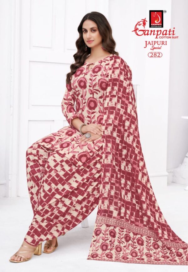 Ganpati Jaipuri Patiyala Vol 13 Cotton Dress Material Catalog Collection - Image 13
