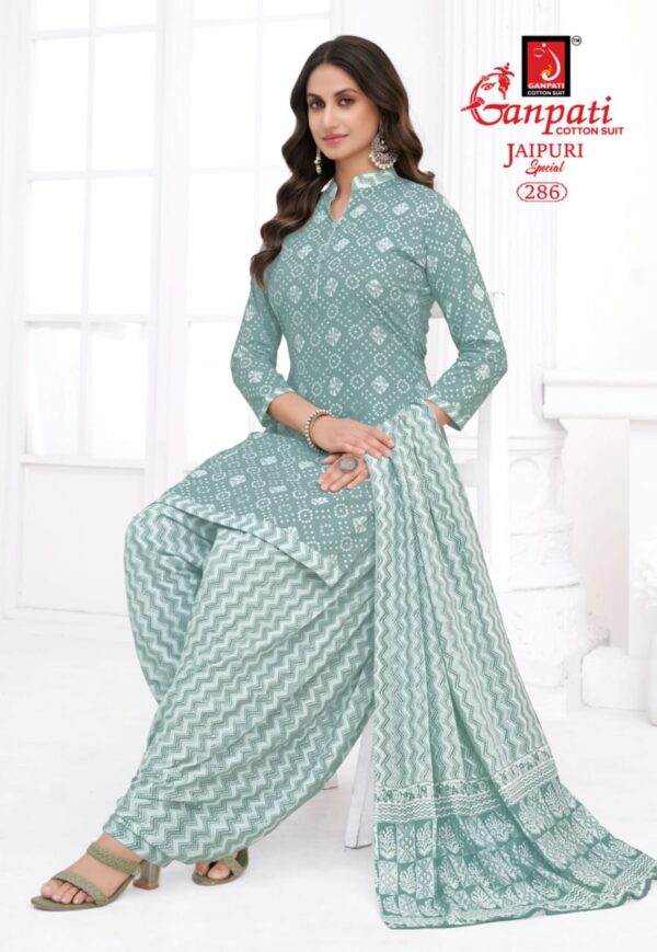 Ganpati Jaipuri Patiyala Vol 13 Cotton Dress Material Catalog Collection - Image 15